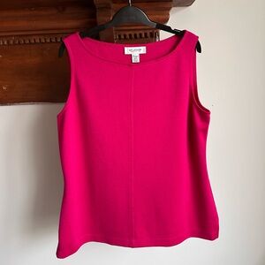 St John Sleeveless Fuchsia Top, Large
